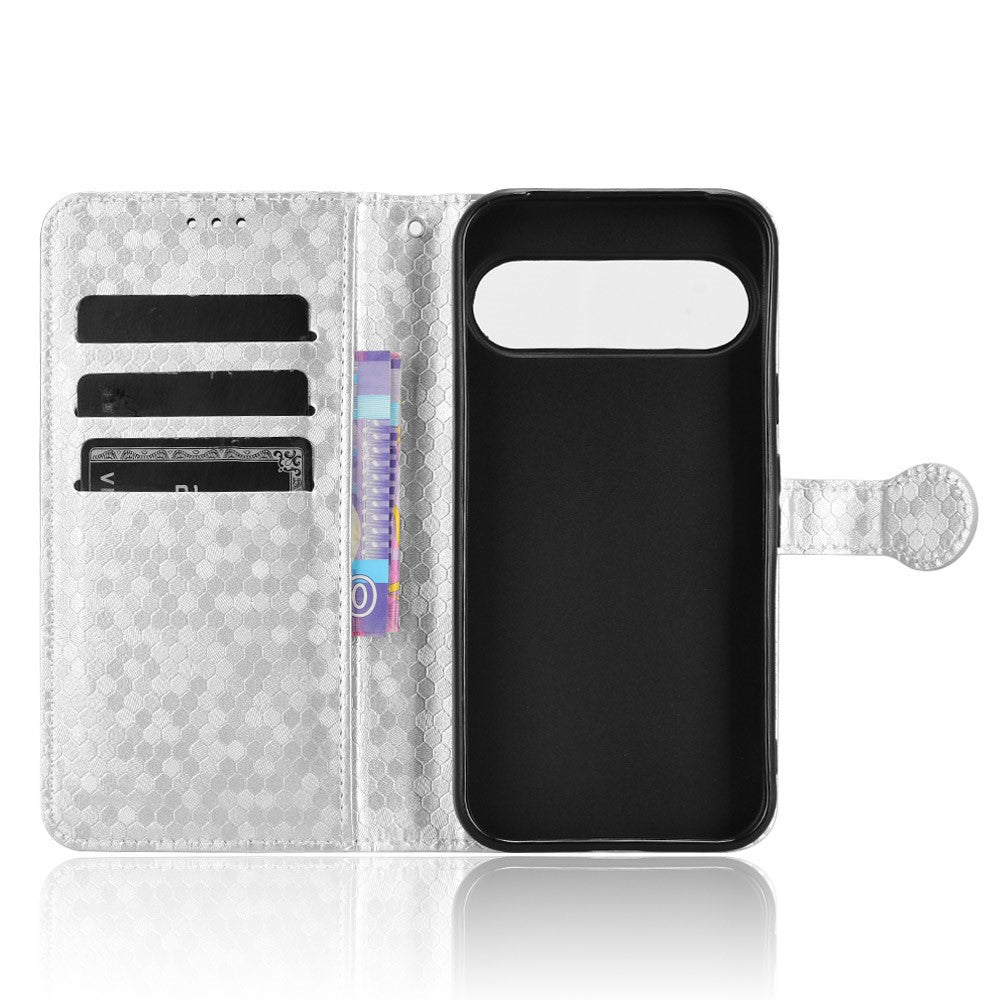 Pixel 10 Pro / 10 Wallet-Hülle – Gepunktetes Design mit Handschlaufe & Kartenfächern