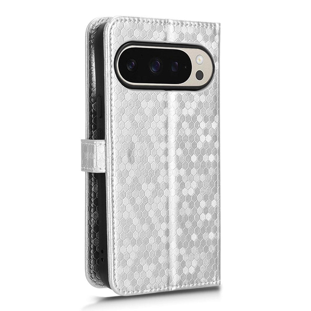 Pixel 10 Pro / 10 Wallet-Hülle – Gepunktetes Design mit Handschlaufe & Kartenfächern