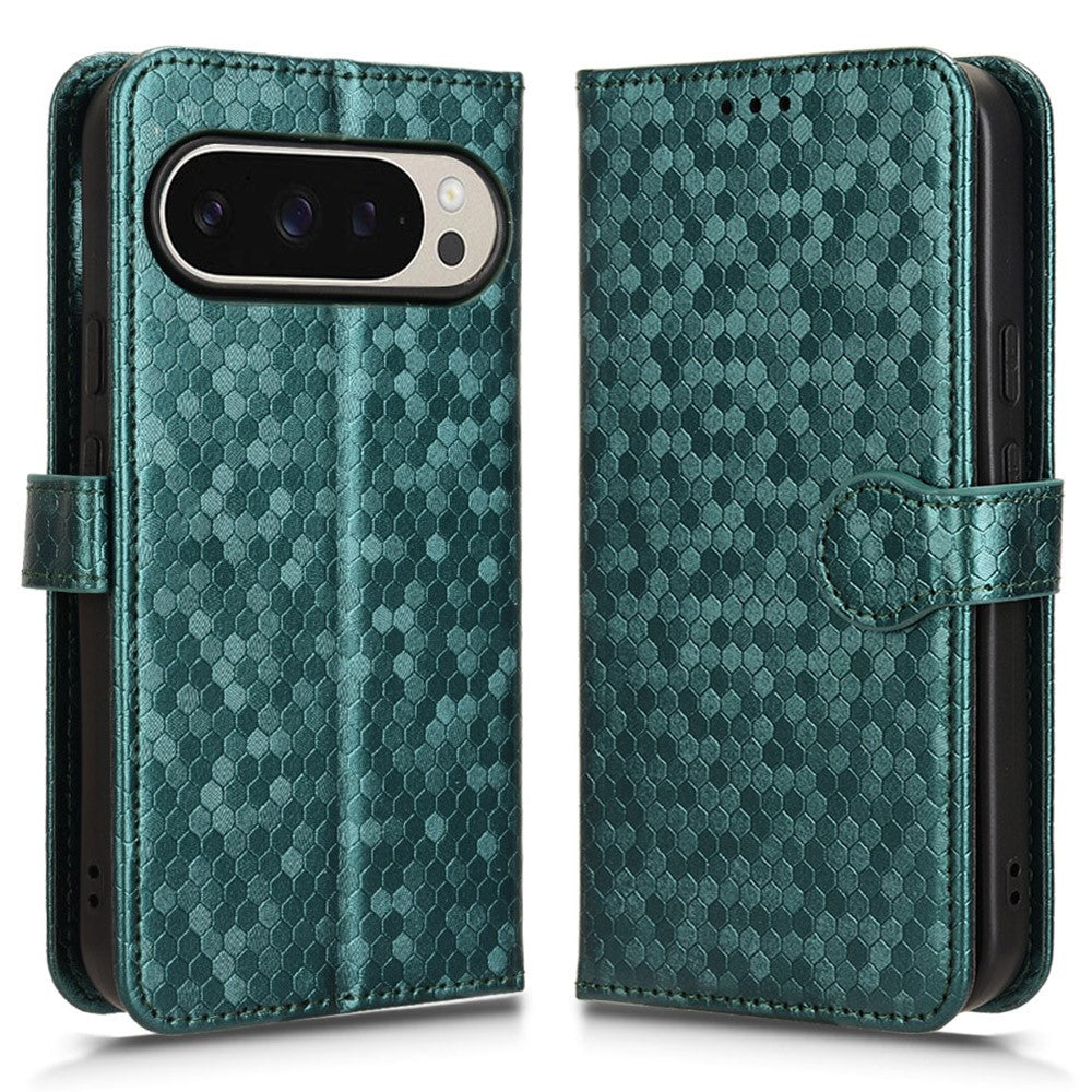 Pixel 10 Pro / 10 Wallet-Hülle – Gepunktetes Design mit Handschlaufe & Kartenfächern