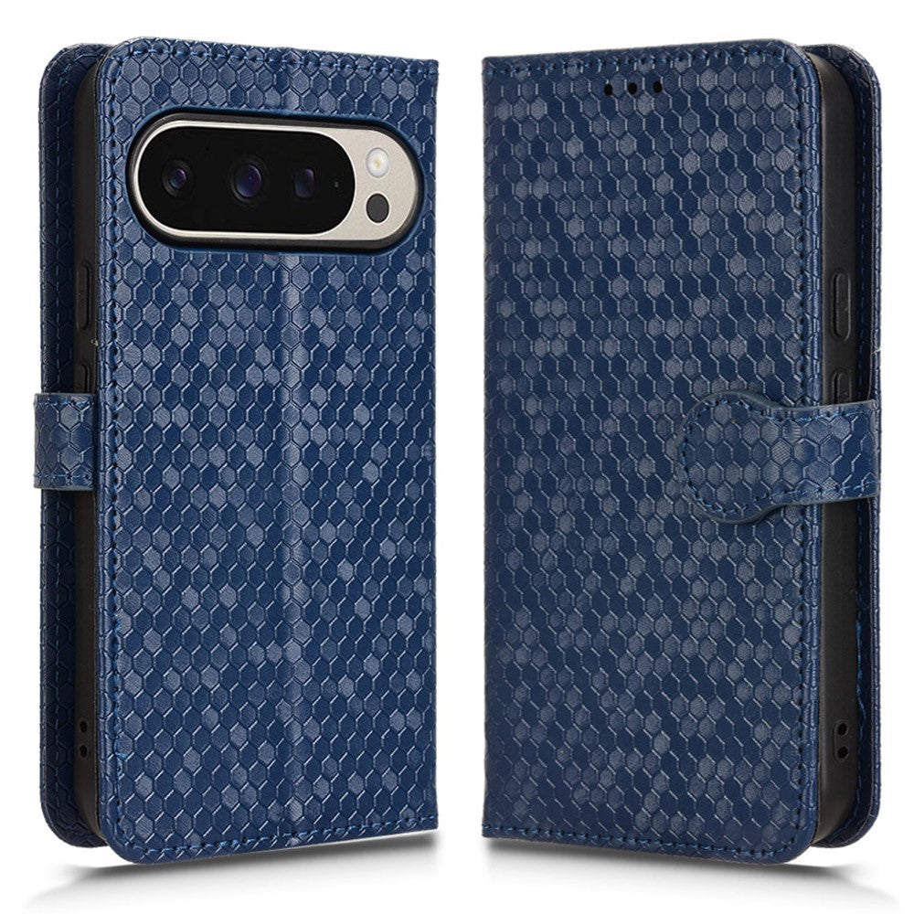 Pixel 10 Pro / 10 Wallet-Hülle – Gepunktetes Design mit Handschlaufe & Kartenfächern