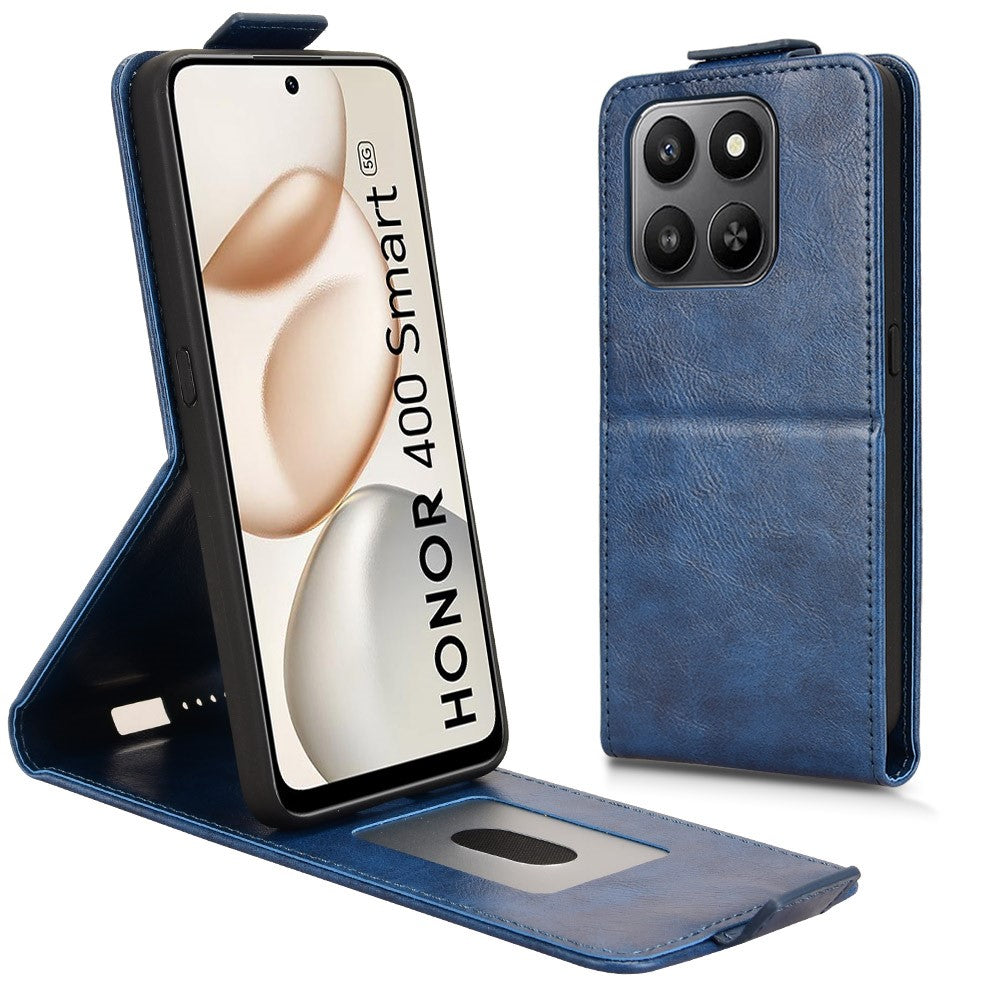 For Honor 400 Smart 5G / 4G / X7d 4G Stand Case Magnetic Clasp Vertical Flip Leather Phone Cover with Card Holder