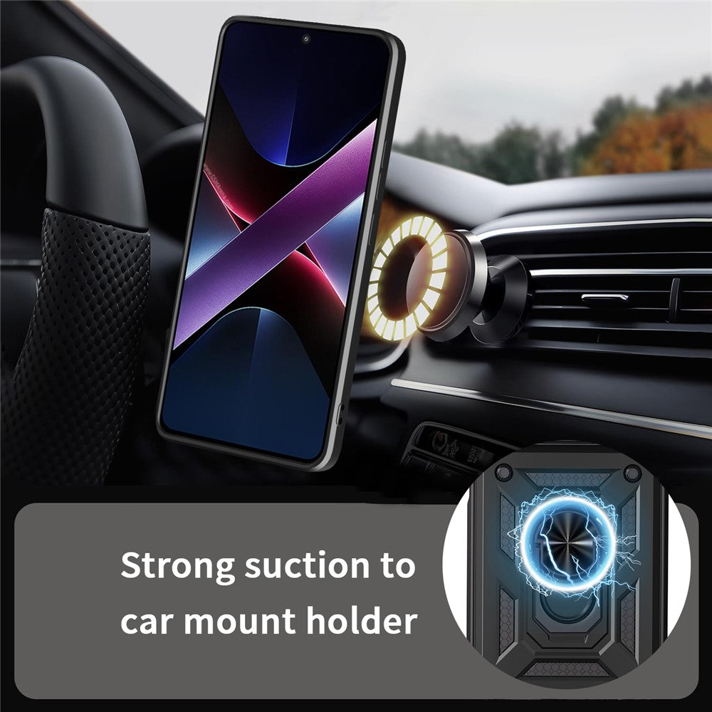 For Xiaomi Redmi 15 5G (Global) (169mm) Case with Slide Camera Lid PC + TPU Kickstand Phone Cover