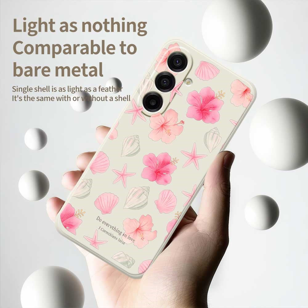Galaxy A17 5G/4G Blumenhülle – Zartes Pfirsichblüten-Design