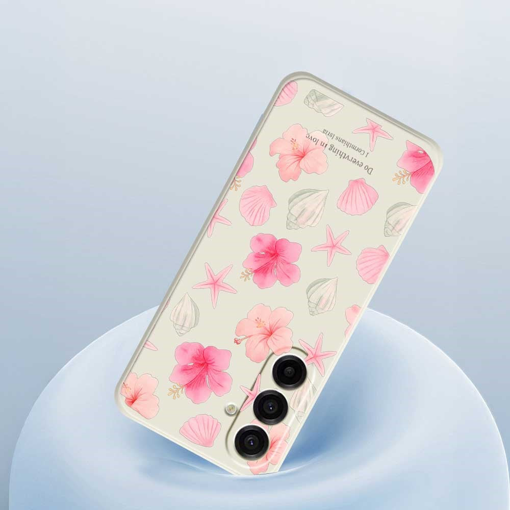Galaxy A17 5G/4G Blumenhülle – Zartes Pfirsichblüten-Design