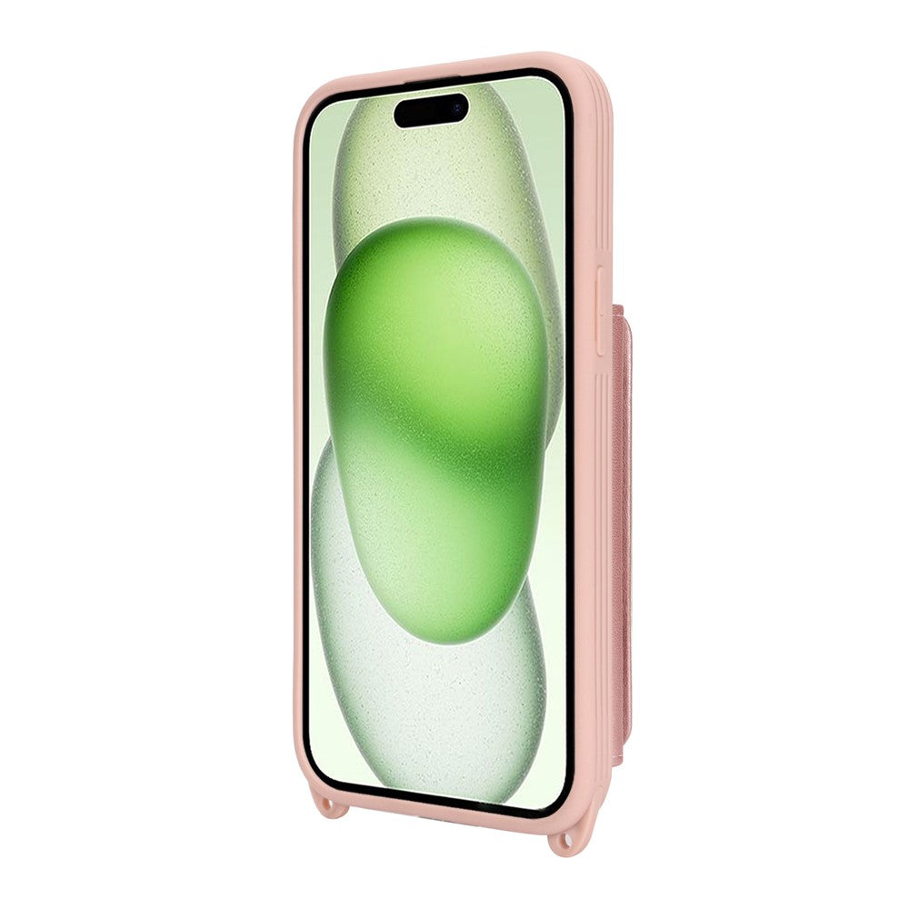 iPhone 15 Plus / 14 Plus Wallet-Hülle – Gitter-Design mit Kartenfach & RFID-Schutz