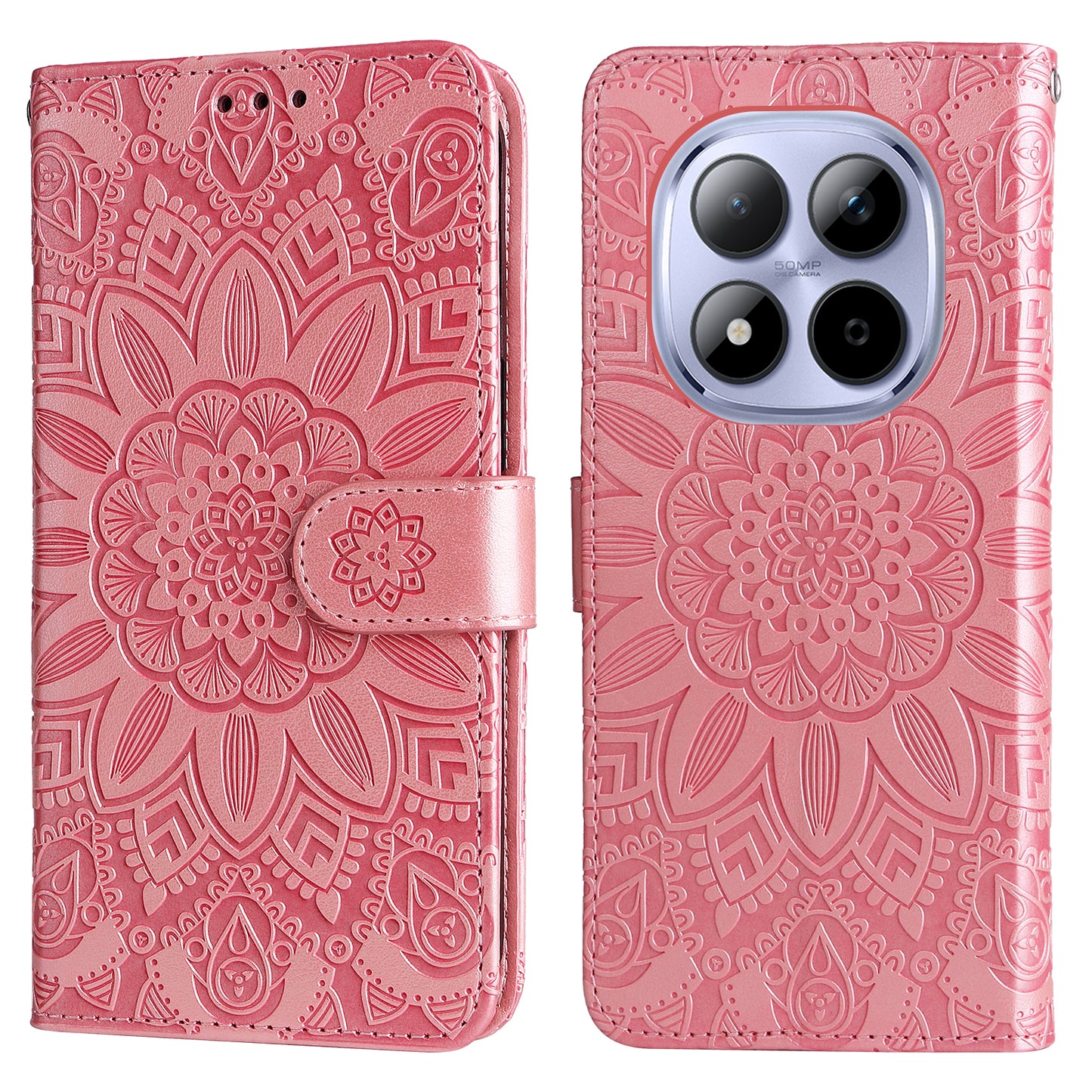 For Xiaomi Redmi Note 15 Pro 5G (Global) Case Sunflower Imprint Leather Wallet Phone Cover