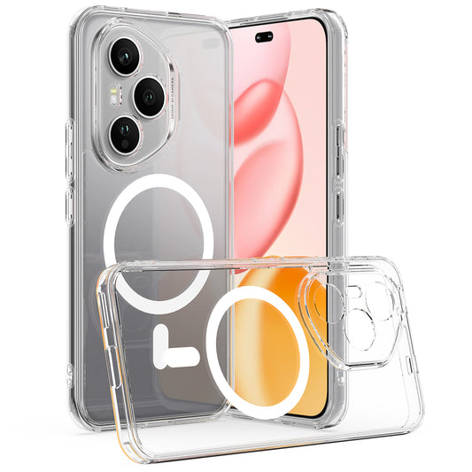 Honor 400 Pro 5G (Global) Transparente Handyhülle – Magnetisch, aus TPU- & Acryl-Rückseite