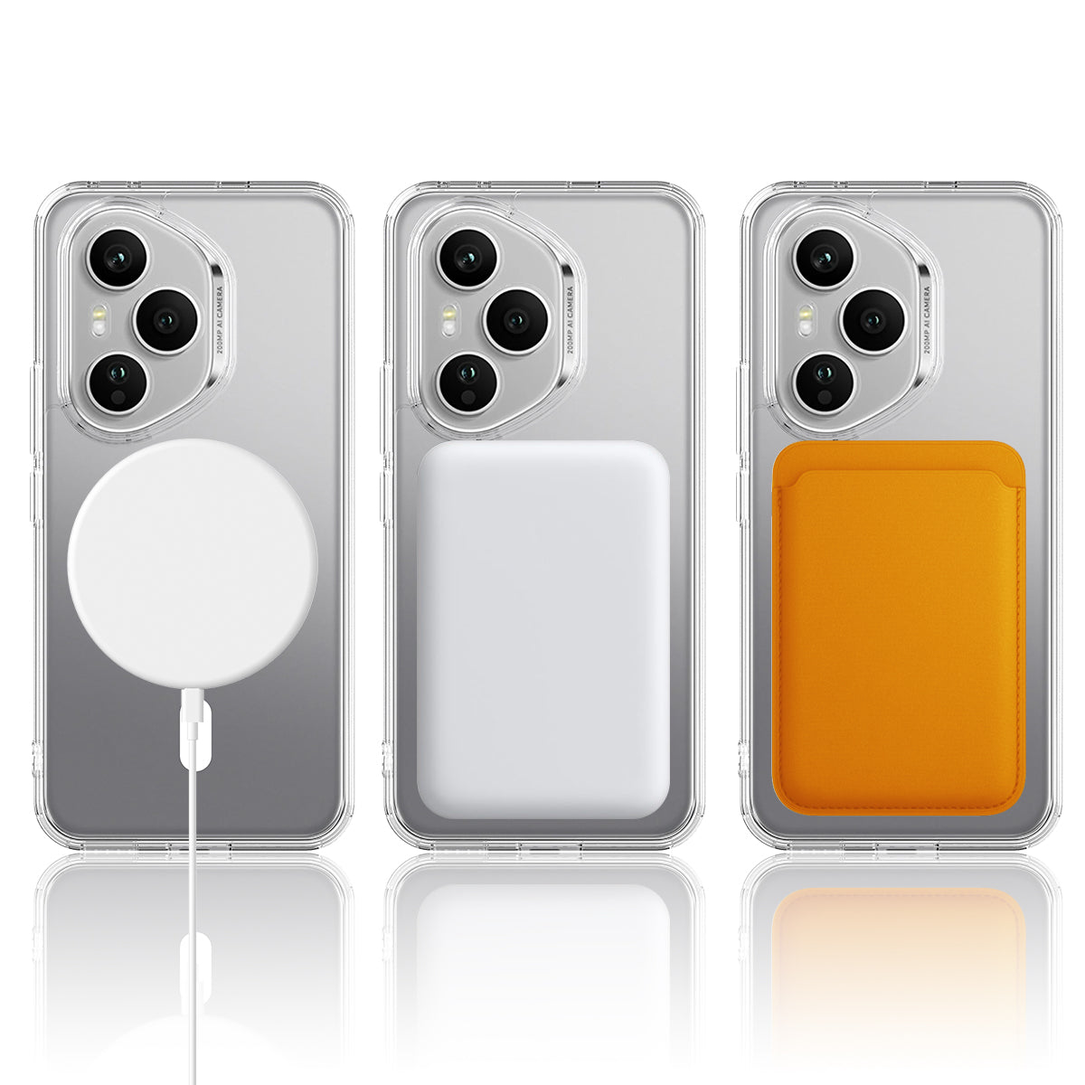 Honor 400 Pro 5G (Global) Transparente Handyhülle – Magnetisch, aus TPU- & Acryl-Rückseite