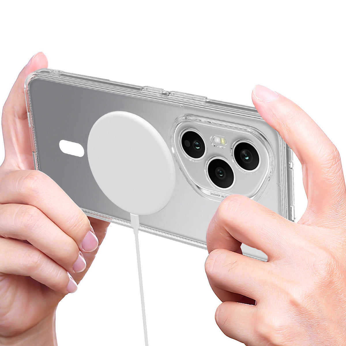Honor 400 Pro 5G (Global) Transparente Handyhülle – Magnetisch, aus TPU- & Acryl-Rückseite