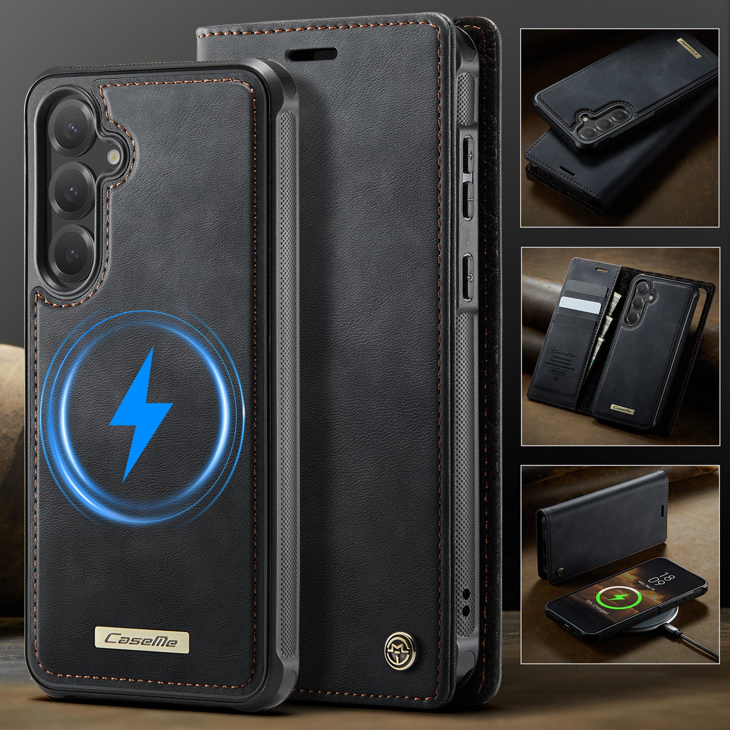 Galaxy S25 FE Wallet-Hülle – Kompatibel mit MagSafe mit RFID-Blockierung