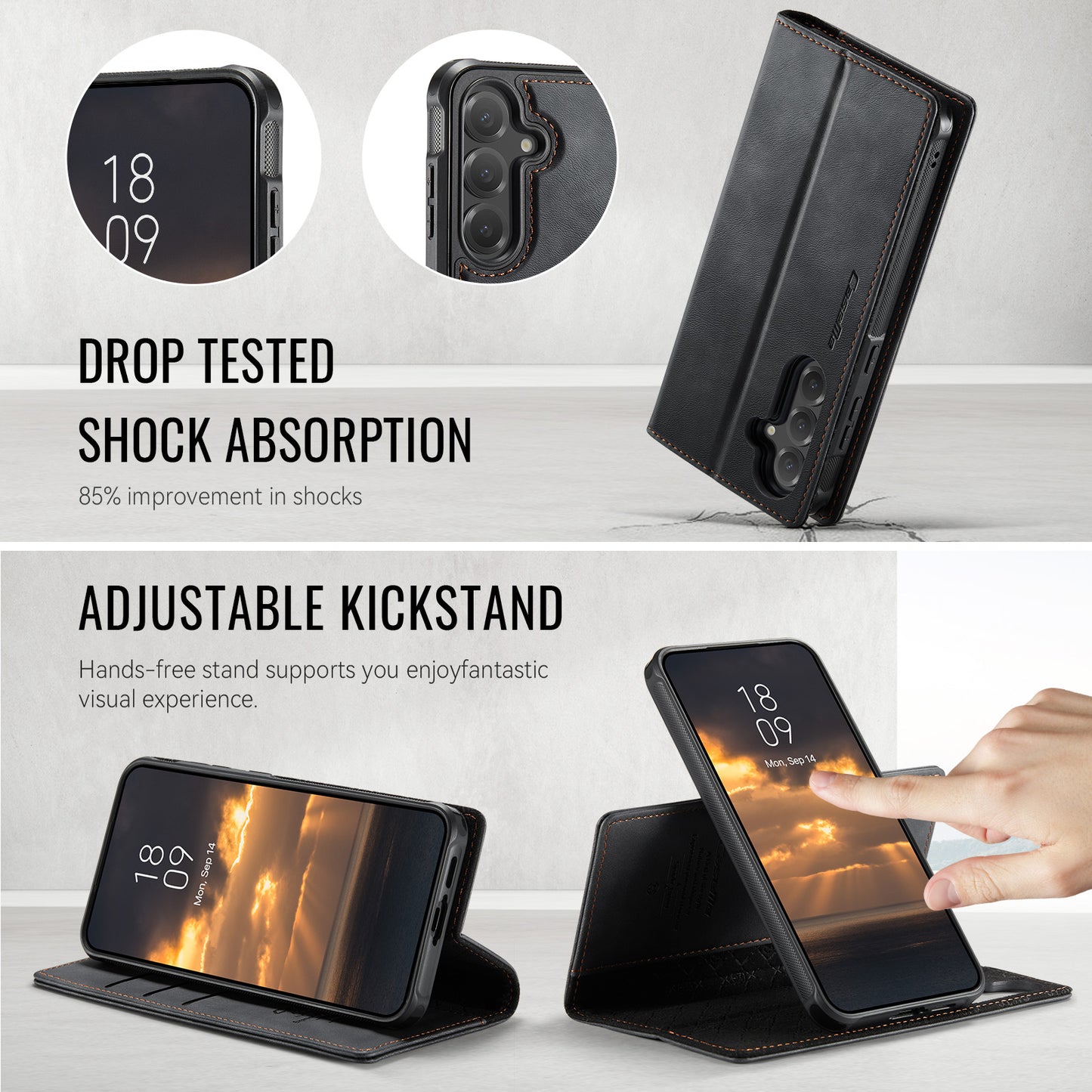 Galaxy S25 FE Wallet-Hülle – Kompatibel mit MagSafe mit RFID-Blockierung