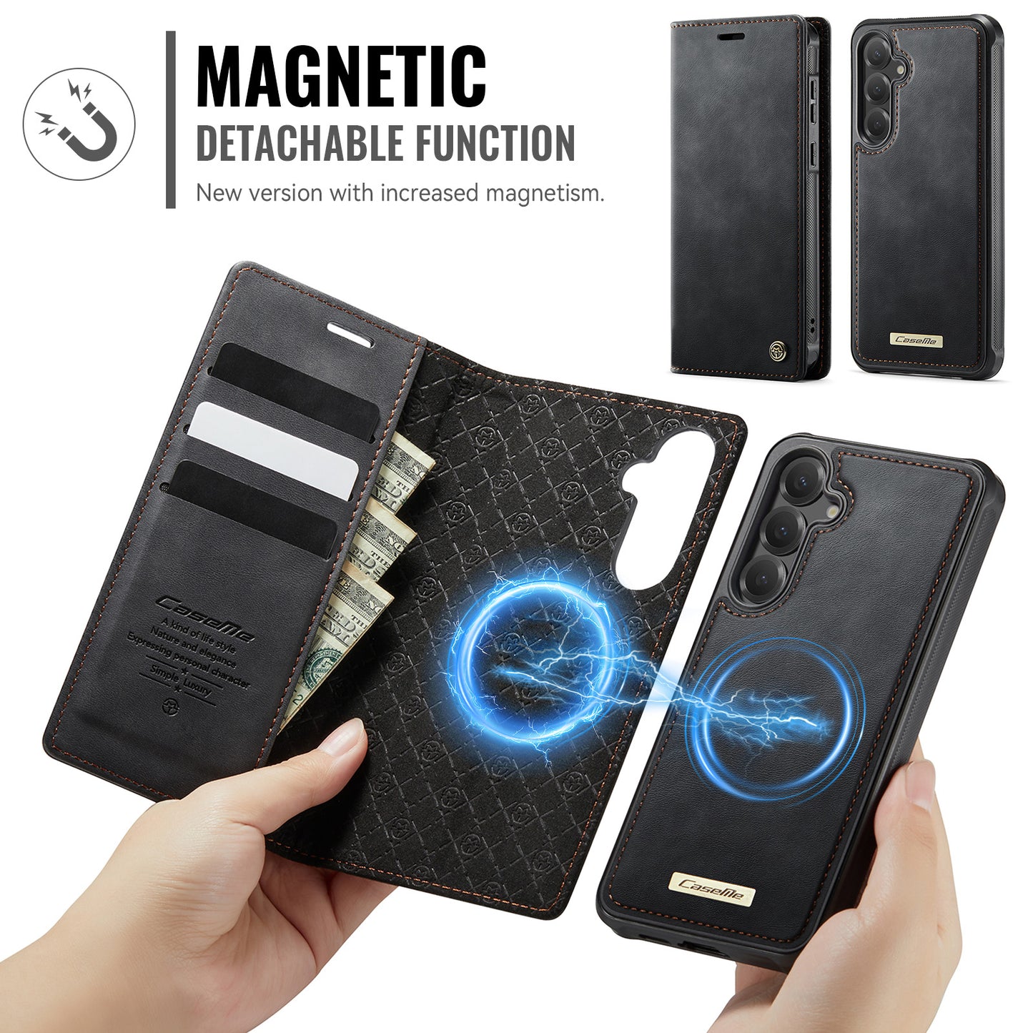 Galaxy S25 FE Wallet-Hülle – Kompatibel mit MagSafe mit RFID-Blockierung