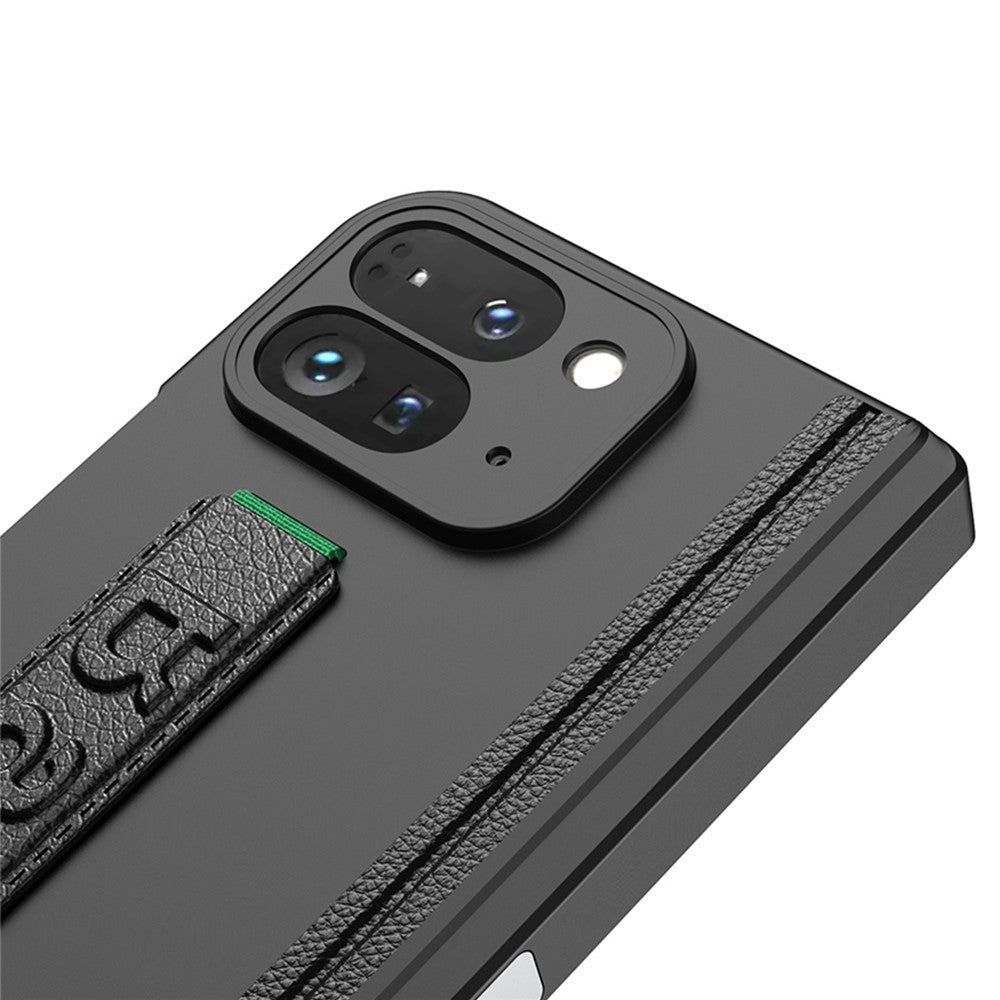 GKK For Google Pixel 10 Pro Fold Case with Hand Strap / Tempered Glass Film Magnetic Hinge Protection PC Phone Shell