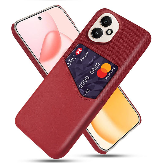 Honor 400 5G (Global) Handyhülle – aus PU-Leder mit Stoffstruktur, harte PC- mit Kartenhalter
