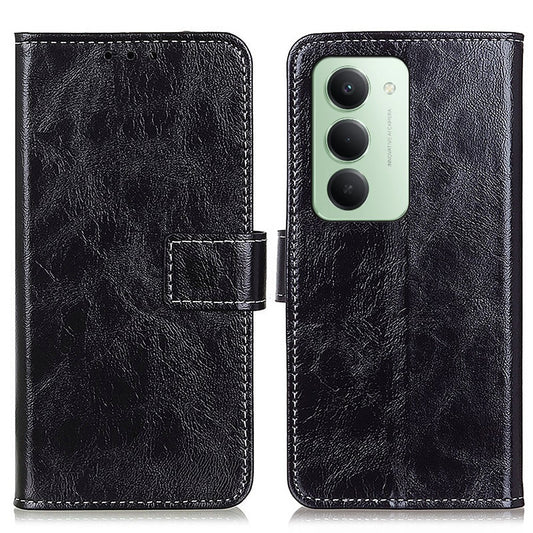 Xiaomi Redmi 15 4G (EU) (171mm) Handyhülle – Brieftasche Leder Crazy Horse Textur
