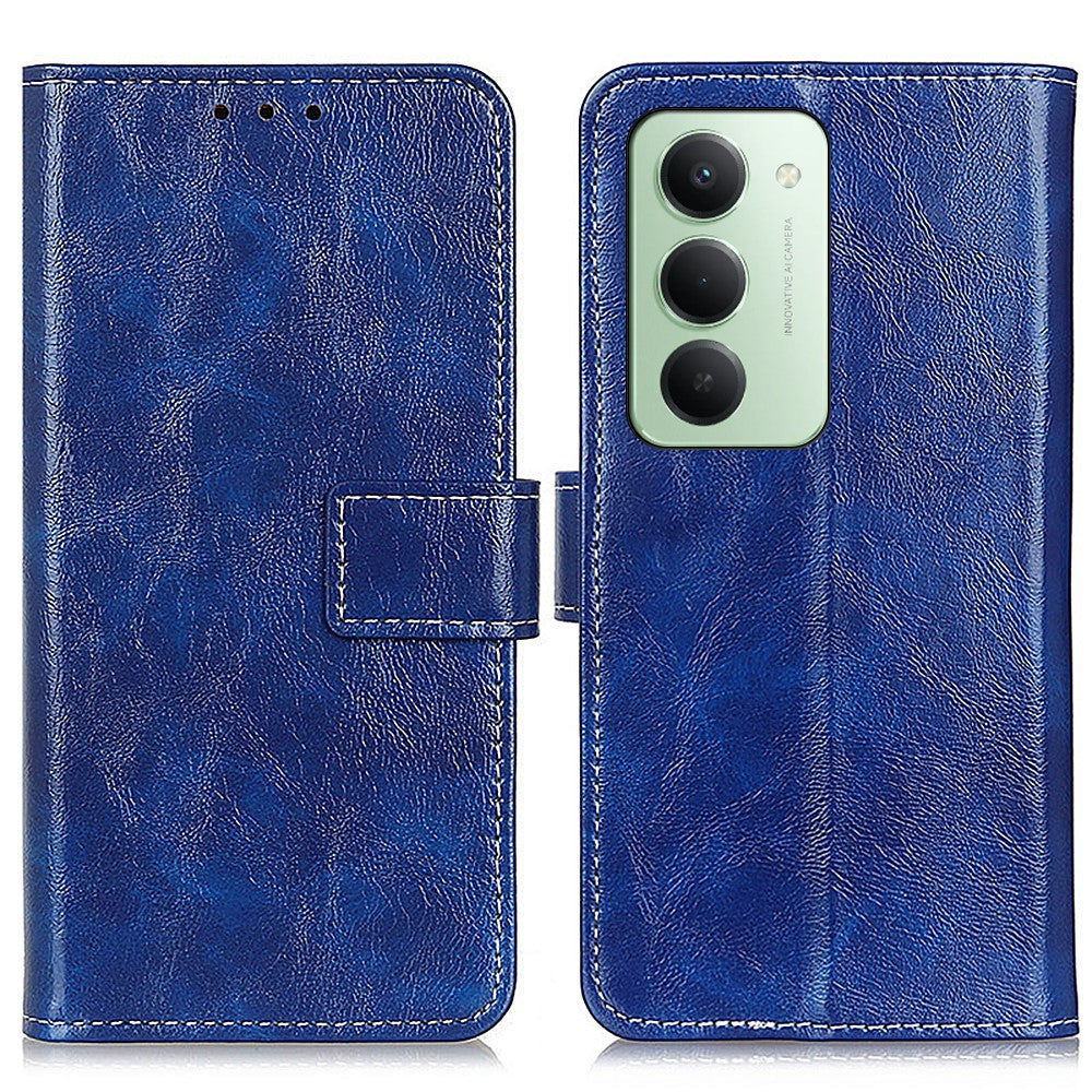 For Xiaomi Redmi 15 4G (EU) (171mm) Case Wallet Leather Phone Cover Crazy Horse Texture
