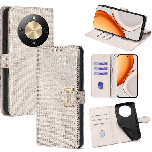 Honor X70 5G / Honor X9d 5G / Honor Magic8 Lite 5G Handyhülle – X9d 5G / X70 5G Metall I-Schnalle PU Leder Brieftasche