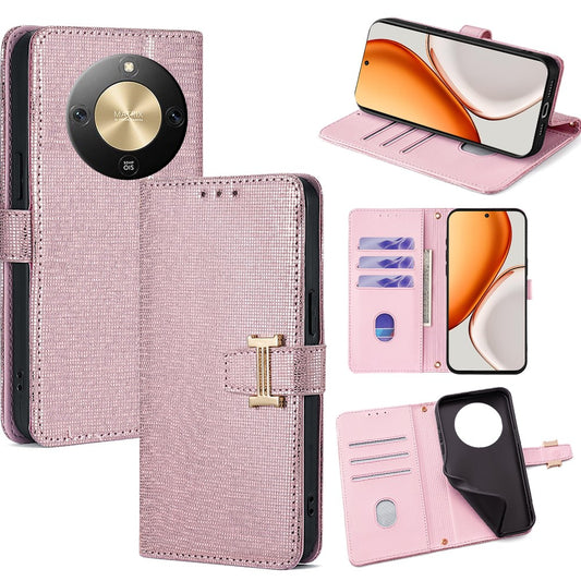 Honor X70 5G / Honor X9d 5G / Honor Magic8 Lite 5G Handyhülle – X9d 5G / X70 5G Metall I-Schnalle PU Leder Brieftasche