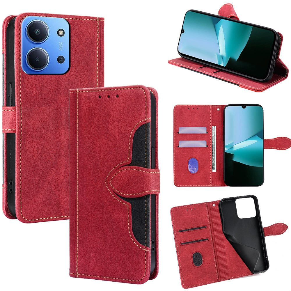 Leather Case for Xiaomi Redmi 15C 4G (EU) (173mm) / 15C 5G (EU) (173mm) / Poco C85 4G (173mm) Wallet Phone Cover with Straw Hat Magnetic Clasp
