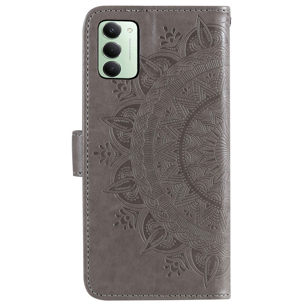 For Xiaomi Redmi 15 5G (Global) (169mm) Stand Case Imprinted Totem PU Leather Wallet Phone Cover with Wrist Strap