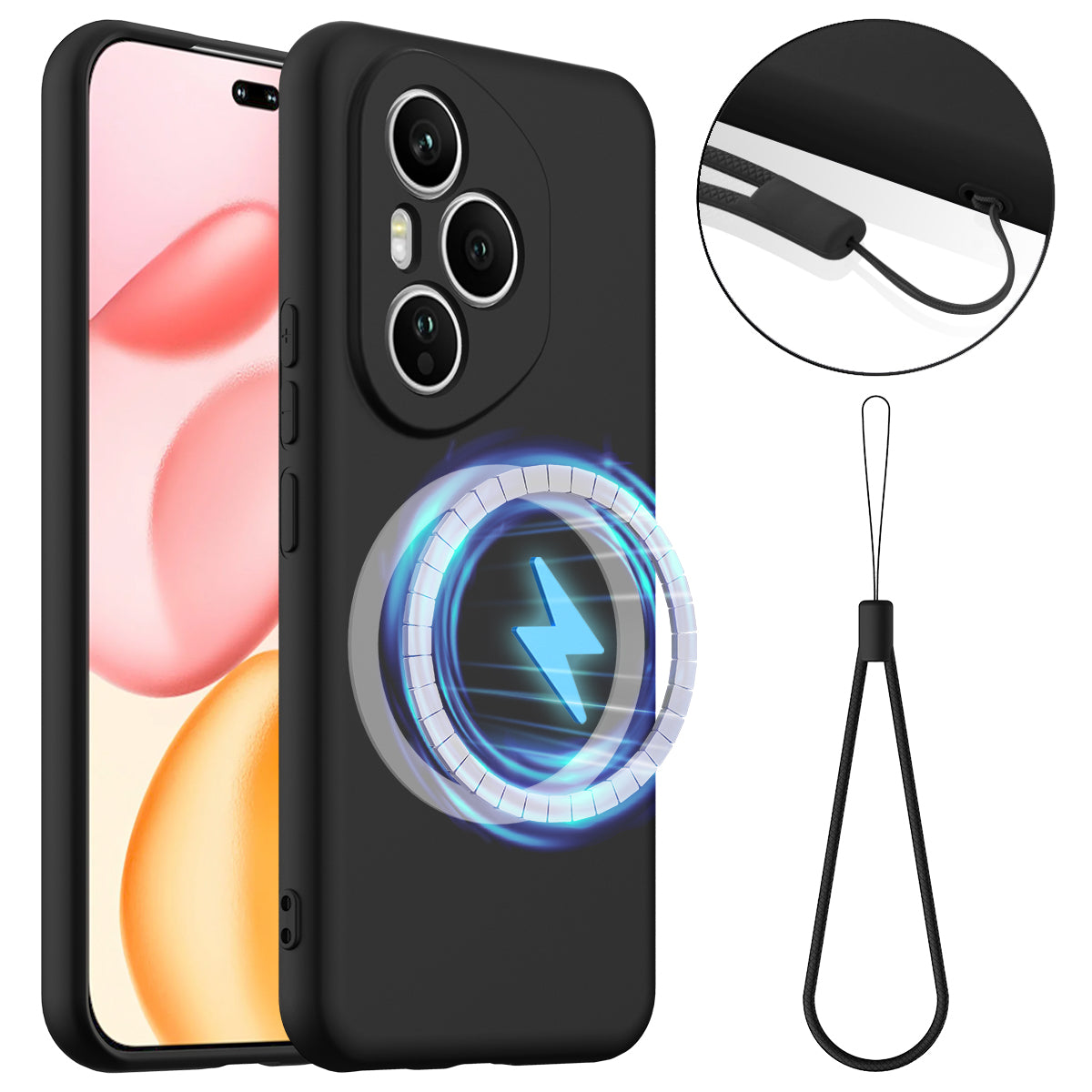 Honor 400 Pro 5G (Global) Magnetische Handyhülle – Schutzhülle aus stoßfestem Flüssigsilikon