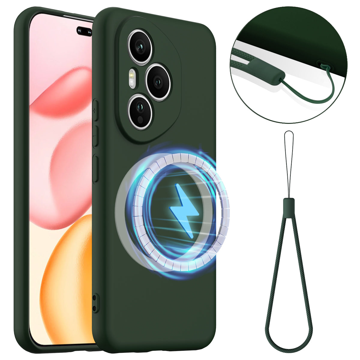 Honor 400 Pro 5G (Global) Magnetische Handyhülle – Schutzhülle aus stoßfestem Flüssigsilikon