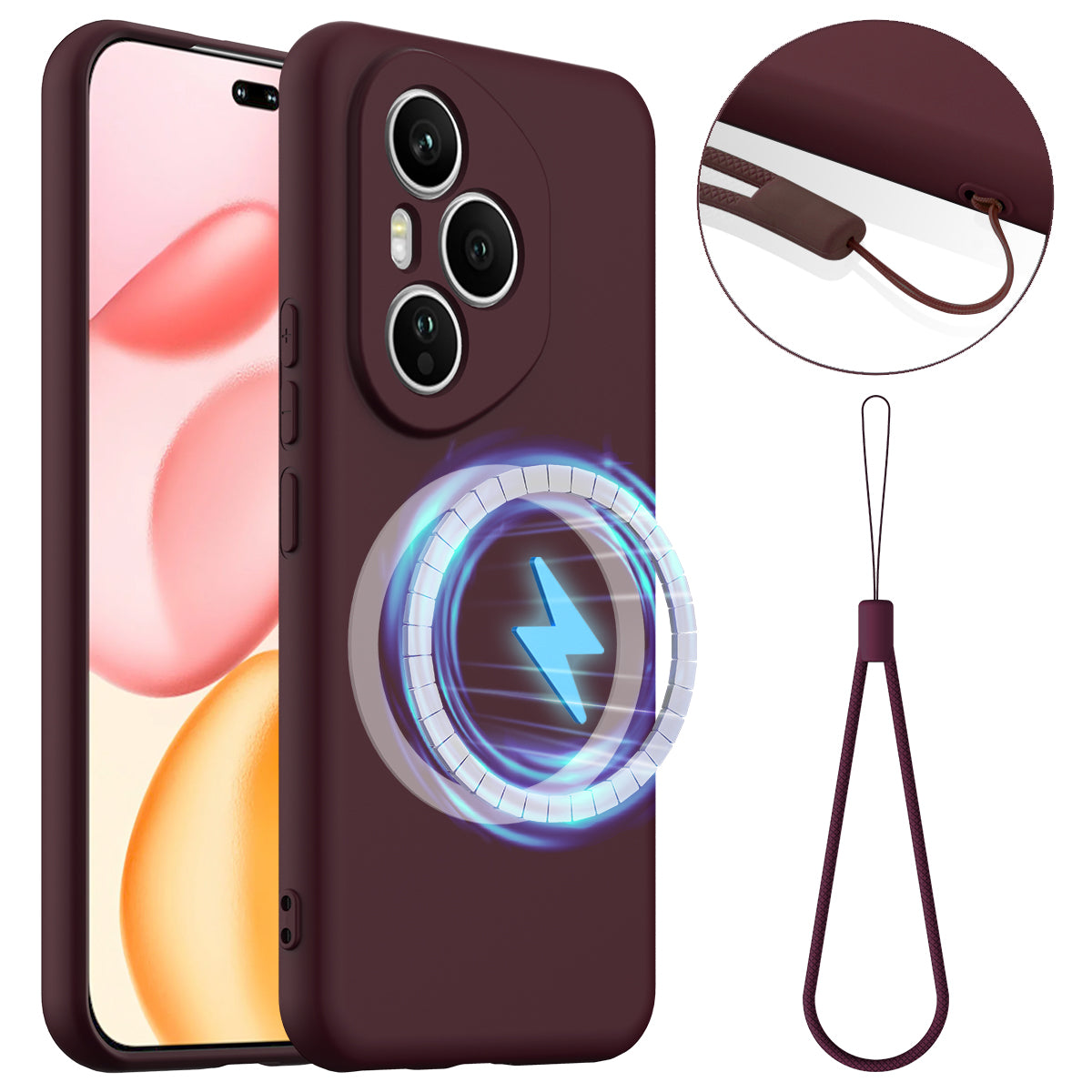 Honor 400 Pro 5G (Global) Magnetische Handyhülle – Schutzhülle aus stoßfestem Flüssigsilikon