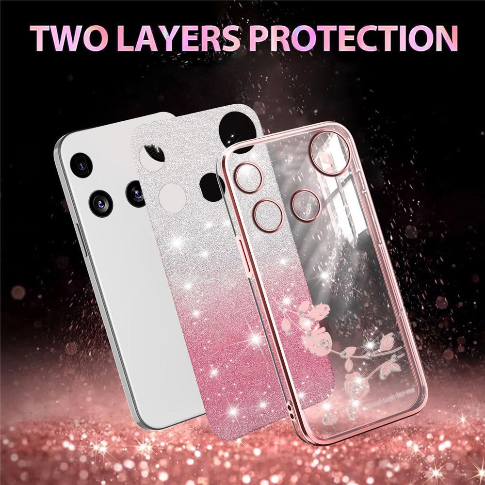 KADEM For Nothing Phone (3) 5G Case Flower TPU Flexible Gradient Phone Cover