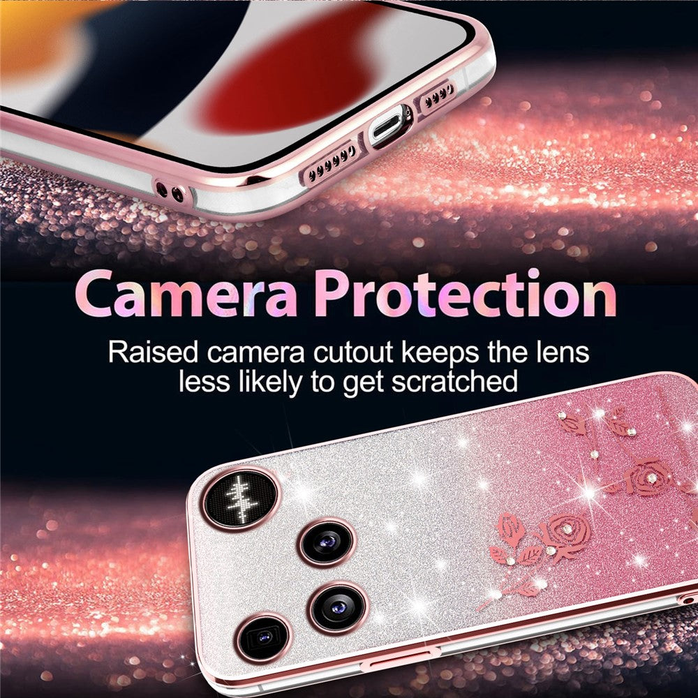 KADEM For Nothing Phone (3) 5G Case Flower TPU Flexible Gradient Phone Cover