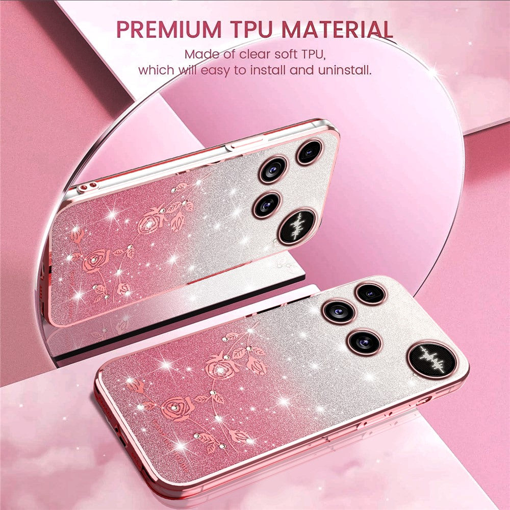 KADEM For Nothing Phone (3) 5G Case Flower TPU Flexible Gradient Phone Cover