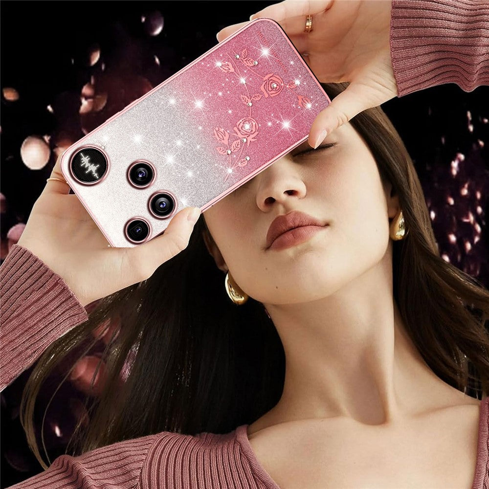 KADEM For Nothing Phone (3) 5G Case Flower TPU Flexible Gradient Phone Cover