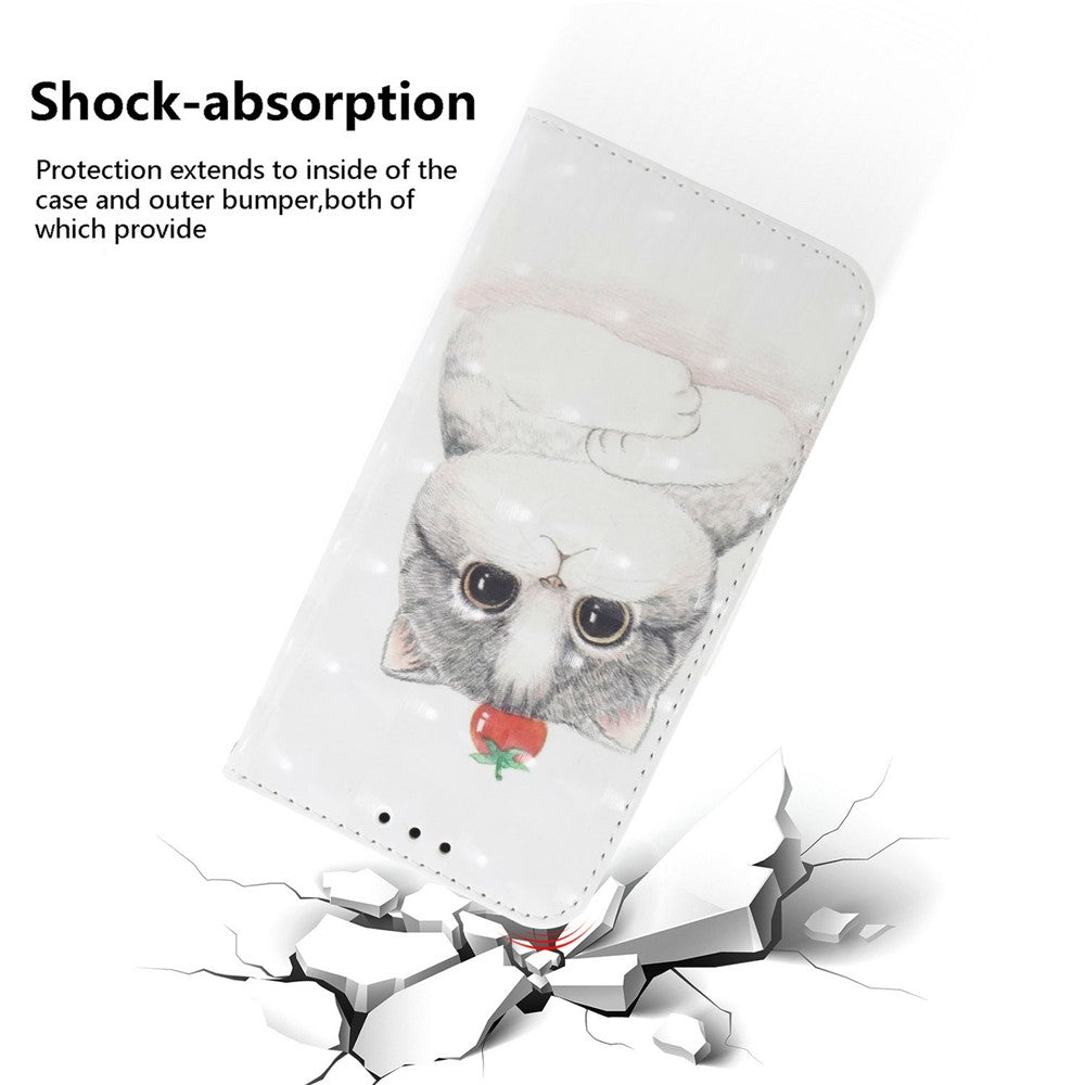 For Xiaomi Redmi 15 4G (EU) (171mm) Case Pattern Printing Leather Wallet Phone Cover with Wrist Strap