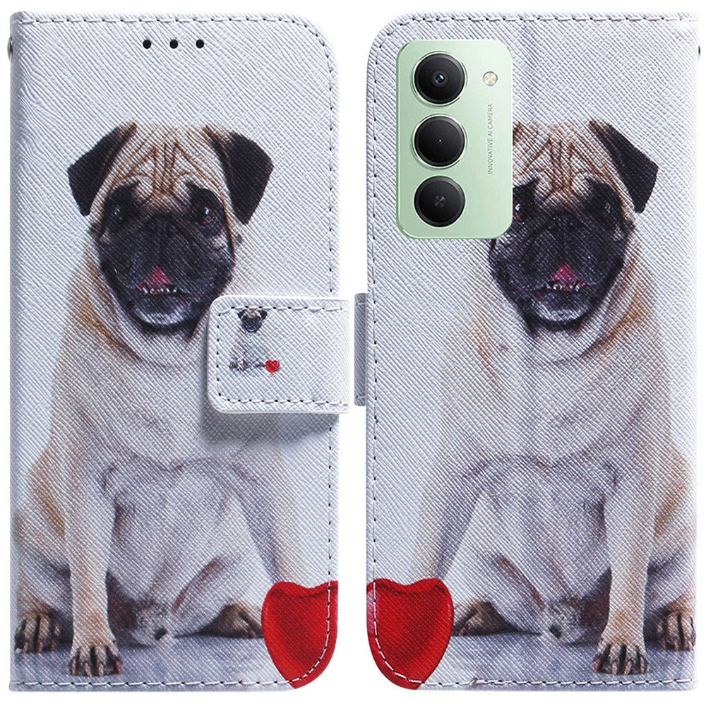 For Xiaomi Redmi 15 4G (EU) (171mm) Wallet Case Pattern Print Leather Phone Cover