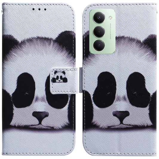 Xiaomi Redmi 15 4G (EU) (171mm) Handyhülle – Brieftaschen- aus Leder mit Musterdruck