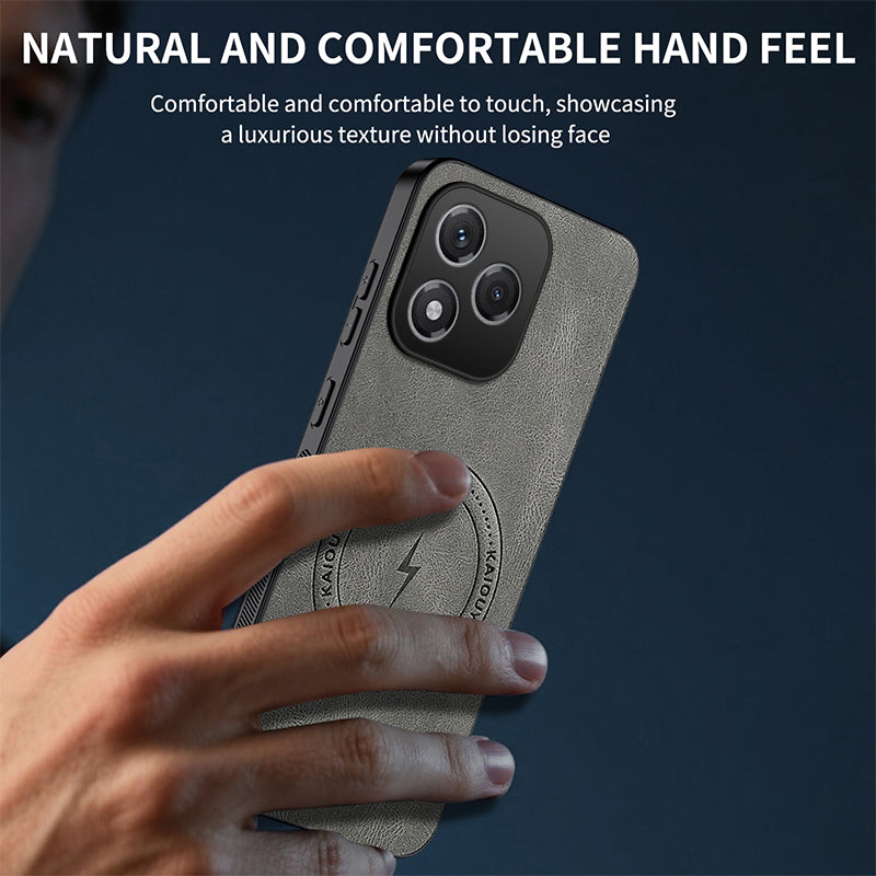 WANLONFENG For Honor 400 Lite 5G Magnetic Case  SD1 Series Nappa Texture PC TPU Phone Cover