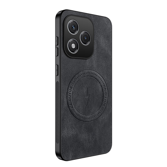 Honor 400 Lite 5G Handyhülle – WANLONFENG Magnetisches Gehäuse der SD1-Serie, Nappa-Textur, PC-TPU