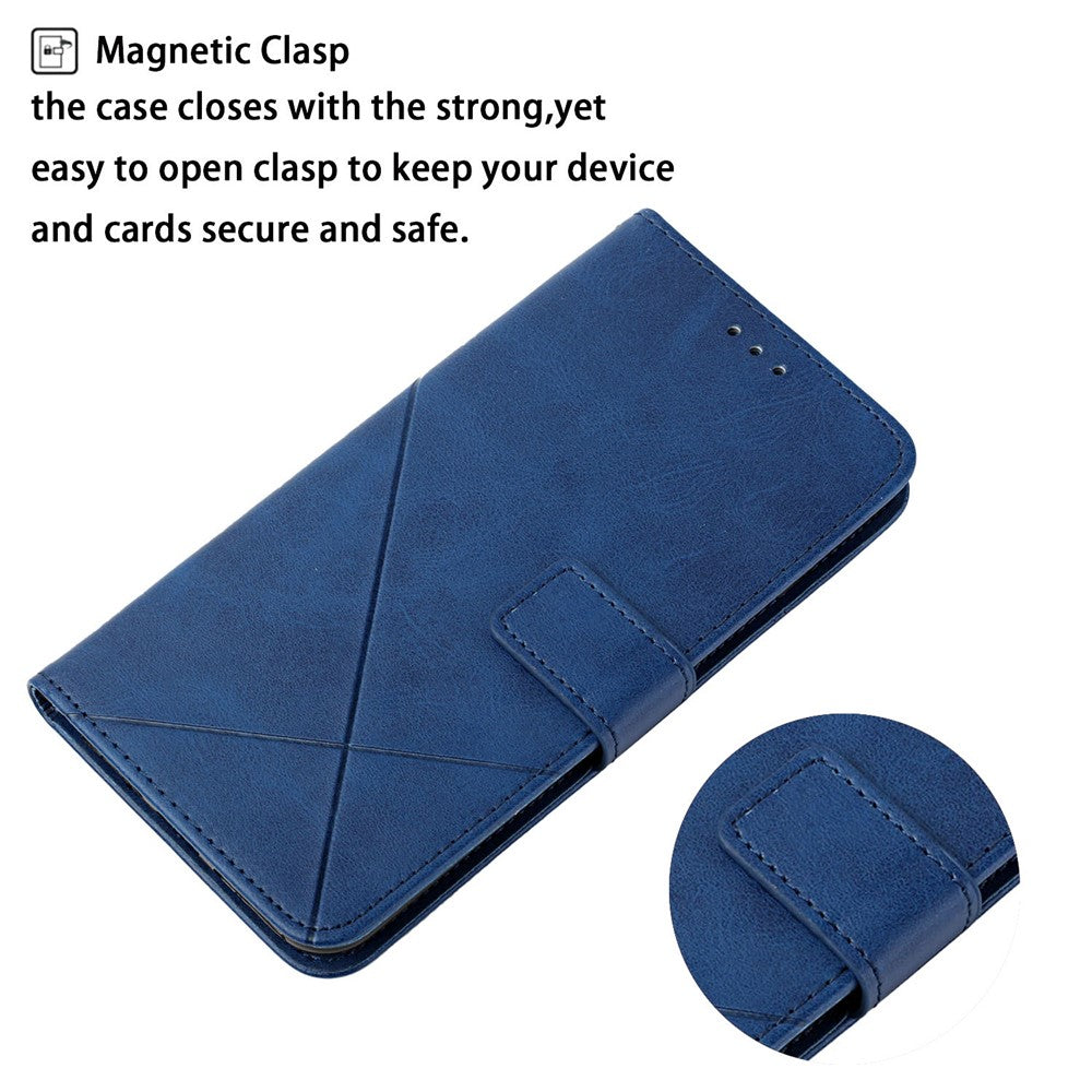 Galaxy A17 5G/4G Wallet-Hülle – Linienmuster mit Kartenfächer & Ständer