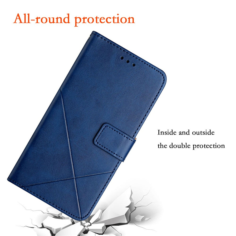 Galaxy A17 5G/4G Wallet-Hülle – Linienmuster mit Kartenfächer & Ständer