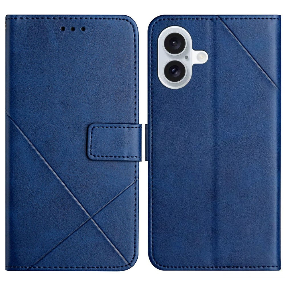 iPhone 17 Wallet-Hülle – Linienmuster mit Kartenfächer & Ständer