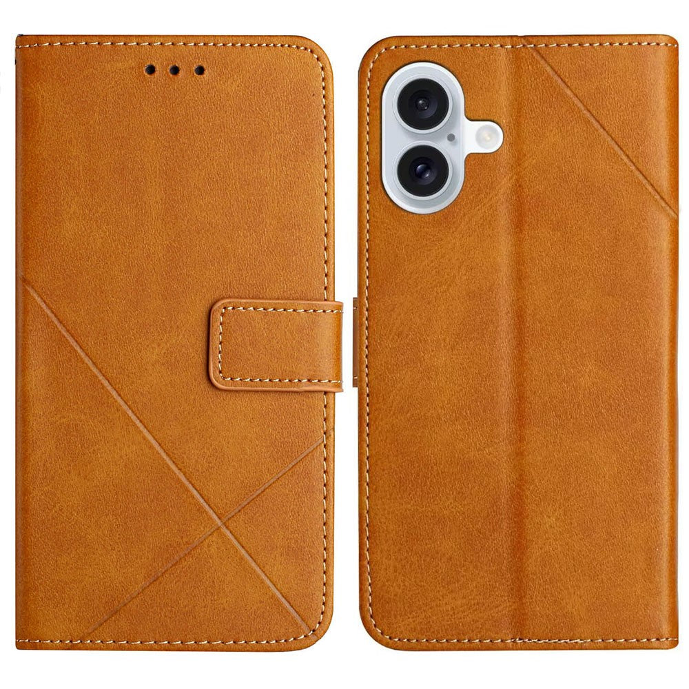 iPhone 17 Wallet-Hülle – Linienmuster mit Kartenfächer & Ständer