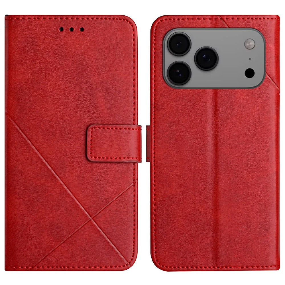 iPhone 17 Pro Wallet-Hülle – Linienmuster mit Kartenfächer & Ständer