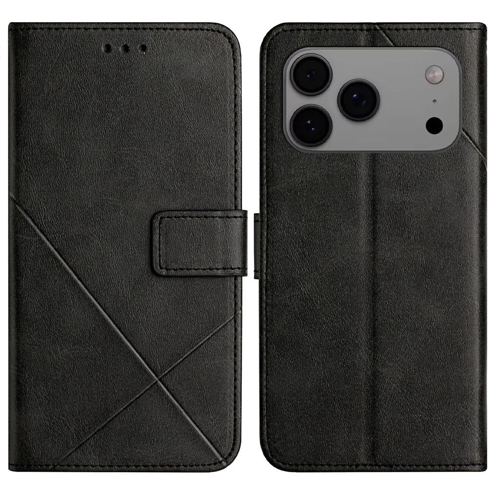 iPhone 17 Pro Wallet-Hülle – Linienmuster mit Kartenfächer & Ständer