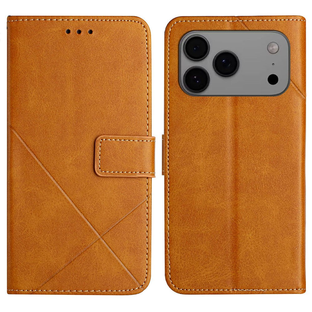 iPhone 17 Pro Wallet-Hülle – Linienmuster mit Kartenfächer & Ständer