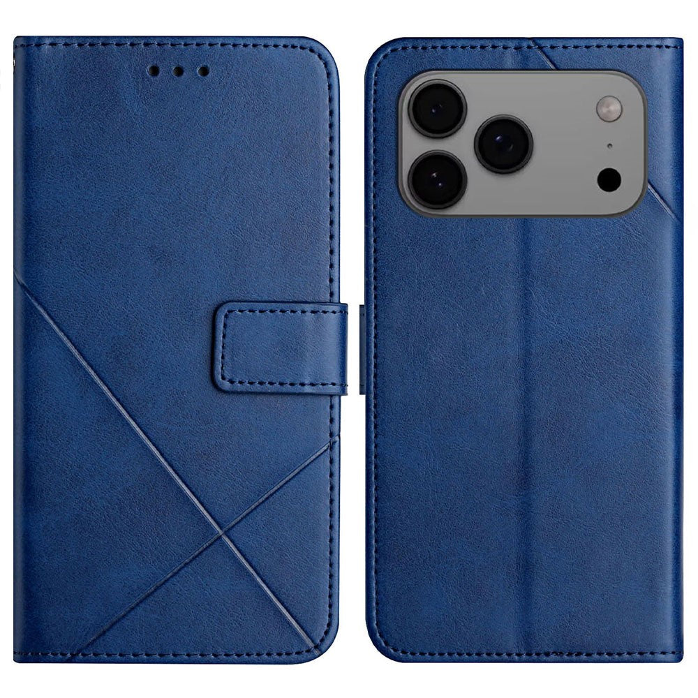 iPhone 17 Pro Max Wallet-Hülle – Linienmuster mit Kartenfächer & Ständer