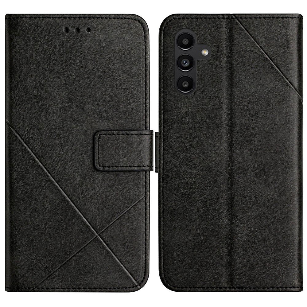 Galaxy S25 FE Wallet-Hülle – Linienmuster mit Kartenfächer & Ständer