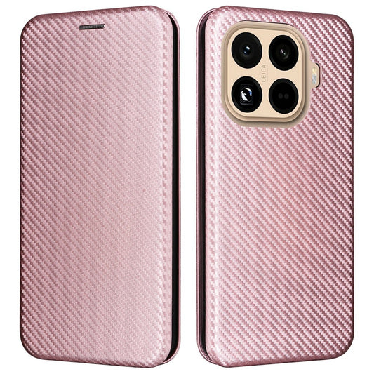 Xiaomi 15T Pro Handyhülle – aus sturzsicherem PU-Leder mit Kohlefaser-Textur