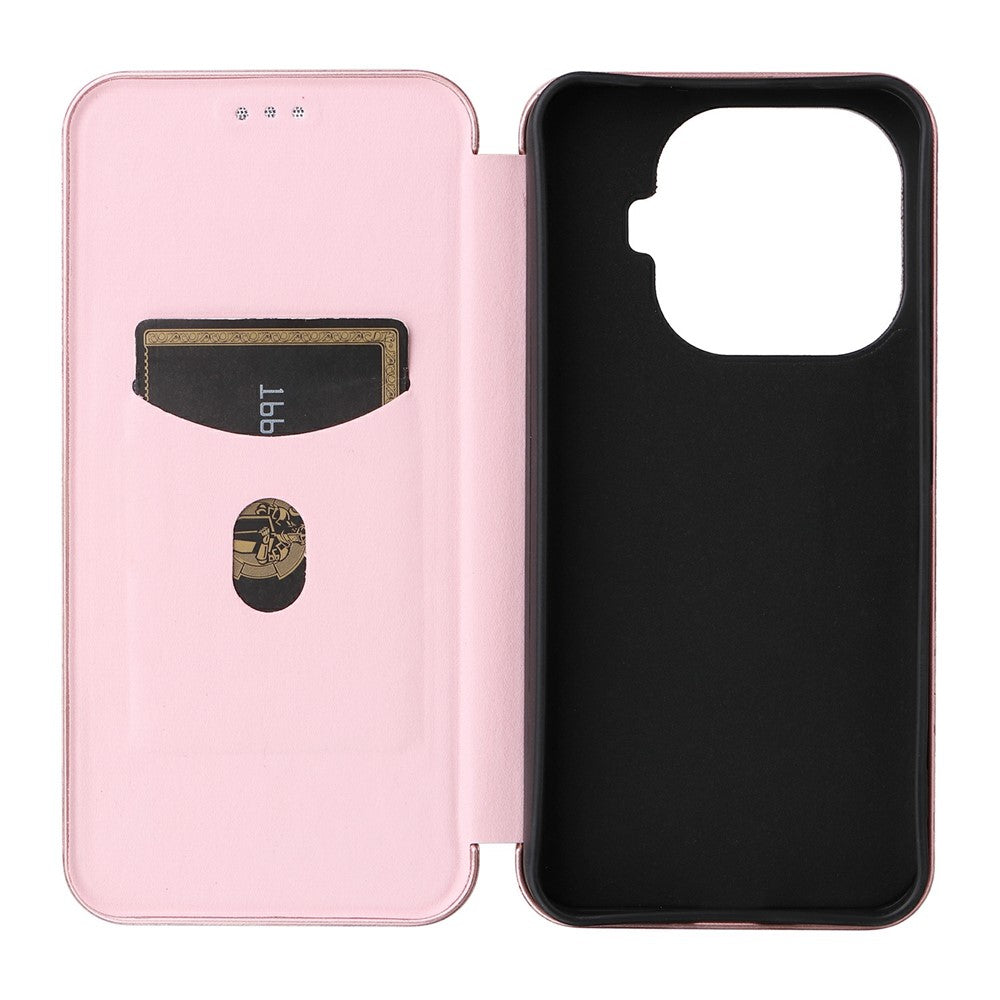 For Xiaomi 15T Pro Case Carbon Fiber Texture Drop-Proof PU Leather Phone Cover