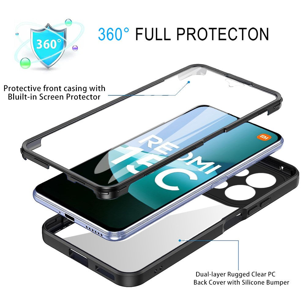 Phone Case For Xiaomi Redmi 15C 4G (EU) (173mm) / 15C 5G (EU) (173mm) / Poco C85 4G (173mm) Acrylic + TPU Clear Cover with PET Screen Film