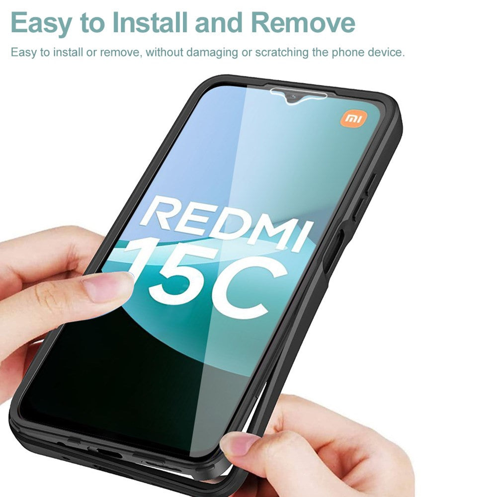 Phone Case For Xiaomi Redmi 15C 4G (EU) (173mm) / 15C 5G (EU) (173mm) / Poco C85 4G (173mm) Acrylic + TPU Clear Cover with PET Screen Film