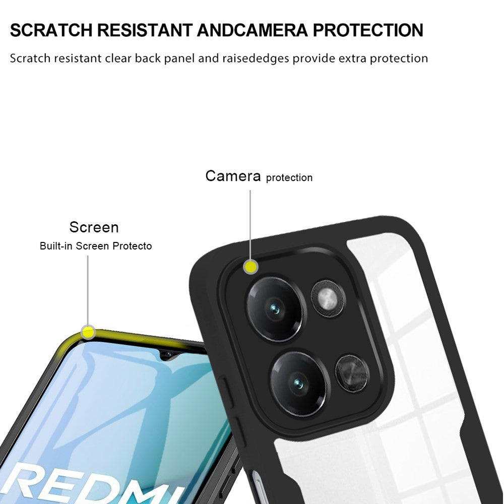 Phone Case For Xiaomi Redmi 15C 4G (EU) (173mm) / 15C 5G (EU) (173mm) / Poco C85 4G (173mm) Acrylic + TPU Clear Cover with PET Screen Film